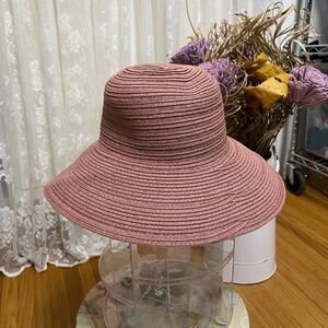 “San Diego Hat Company” Elegant Rose 🌹 Colored Sun Hat Straw Hat Fits Most NNTag